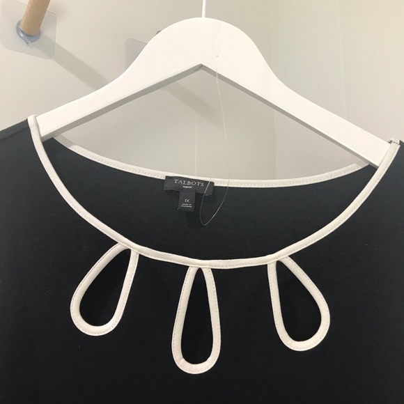 Talbots Scallop Keyhole Neck Jersey Sleeveless Top - Picture 3 of 11